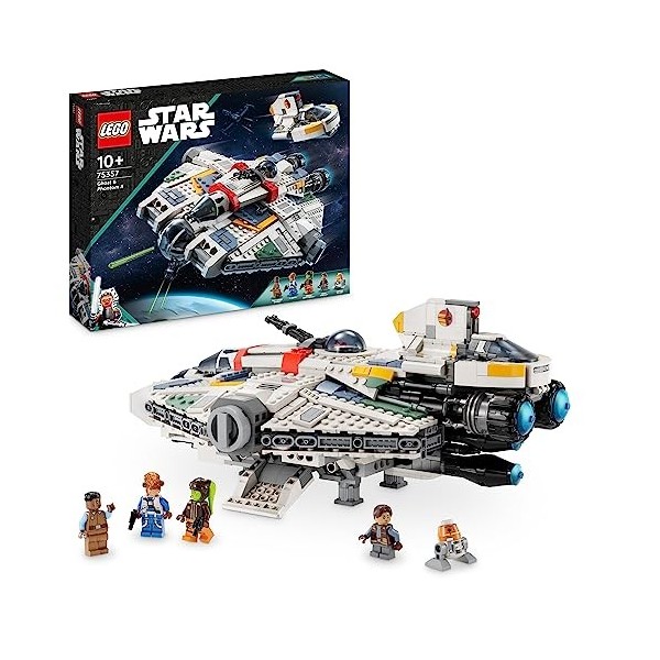LEGO 75357 Star Wars Ghost et Phantom II, Comprenant 2 Véhicules Ahsoka en Briques, Un Vaisseau à Construire de Noël et 5 Per