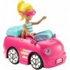 Barbie Poupée FHV77 on-The-Go Blonde et Automobile Rose 