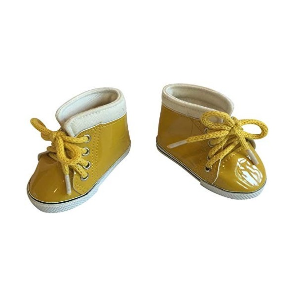 Chaussures De Sport Jaune Vif Pour Poupées 18 Pouces (46 Cm) – New York Doll Collection – Look Tendance Et Fun