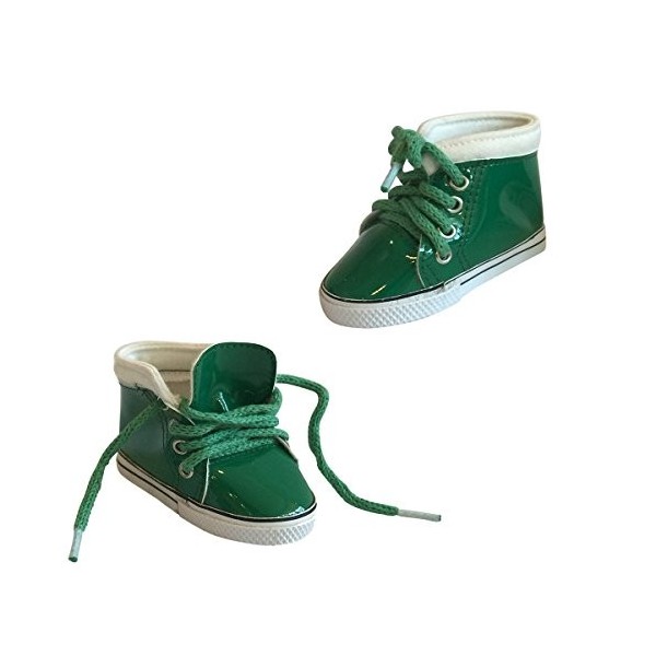 The New York Doll Collection Jaune Brillant Cuir Poupée Baskets Sport Chaussures pour 18 Pouces / 46 cm Poupées - sadapte Mo
