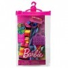 Barbie Fashion Pack - HJT22 - Tenue de vêtements pour poupée - Robe Longue Graphique, Sac à Main et Lunette de Soleil Design