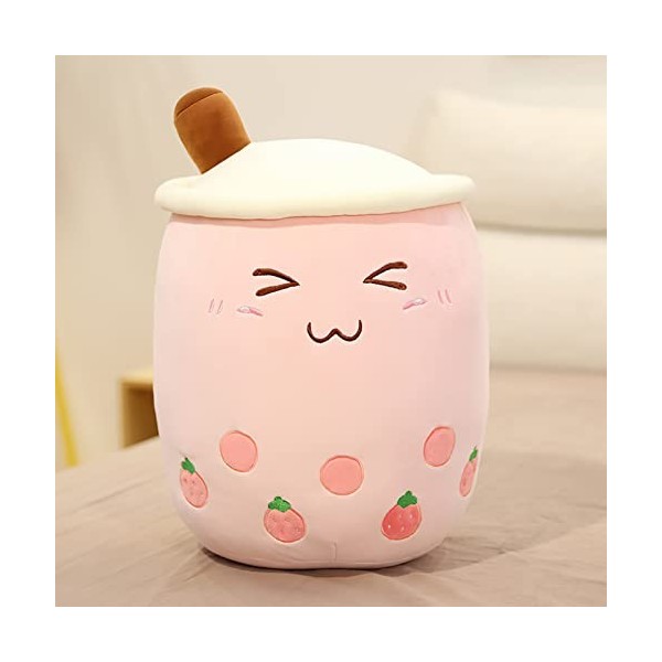 Dreafly Bubble Tea Peluche Poupée Coussin en Peluche 24 cm Dessin animé Peluche Poupée Tasse de Thé Coussin câlin Enfants Jou