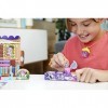 Polly Pocket coffret Popcorn Surprises, mini-cinéma, mini-figurines Polly et Lila et plus de 15 accessoires, jouet pour enfan