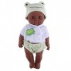 Doupée Africa Baby Life Liftorn Nouveau BÉBÉ BÉLAP Doll Qui Ont lair de Vraies Vinyl Birthday Gift Doll, African Doll Toys,