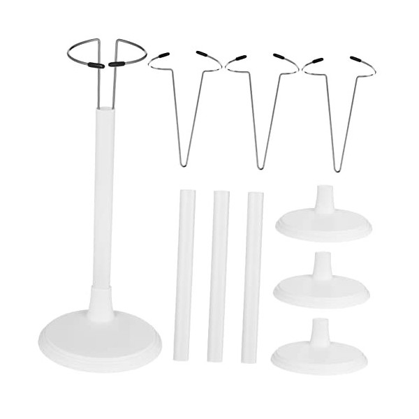 ibasenice Support De Figurines Support De Poupée Blanc en Plastique pour Bébé 4 Pièces Ob11 Stand dours