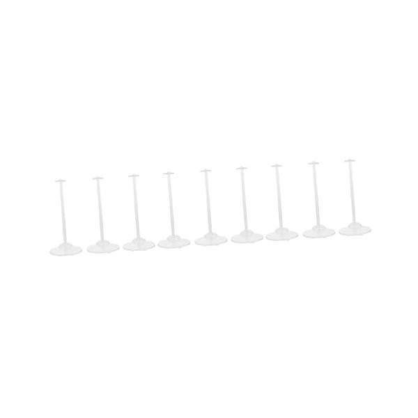 Toyvian 6 Pièces Cintre De Poupée Support De Robe De Poupée Figurines daction Aew Jouet en Forme De Robe Cintres Transparent