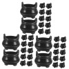 Toyvian 48 Pièces Décoration Maison De Poupée Micro Paysage Petites Bouilloires De Chaudron De Bonbons Chaudron Noir Miniatur
