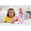 Barbie Coffret Princesse Tresses Magiques avec poupée mannequin, appareil à tresses, extensions de cheveux arc-en-ciel et acc