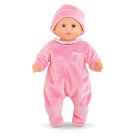 Corolle - Pyjama Rose et Bonnet, vêtements, pour Poupon 30cm, dès 18 Mois, 9000110620