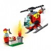 LEGO 60318 City Fire L’Hélicoptère des Pompiers, Jouet pour Filles et Garçons +4 Ans, Figurine Pompier et Brique de Démarrage