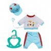 Zapf Creation- Baby Born Little Tenue de Sport Bleue pour poupée de 36 cm Mains, Jeu créatif Suscite lempathie & développe L