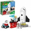 LEGO 10944 Duplo Town Mission de la Navette Spatiale, Jeu pour Les Enfants de 2 Ans et Plus avec des Figurines dAstronautes