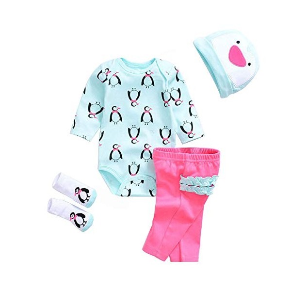 LLX Mode Nouveau-né Vêtements Bébé Reborn Bébé Fille Vêtements De Poupée pour 20-22 Pouces 50-55 Cm Poupée Cadeaux,M