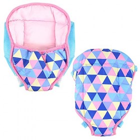 Porte-Bébé et Couche Poupee pour Baby Born, Siège Porte-Bébé Réglables, Porte-Animal en Peluche Avant et Arrière avec Bretell