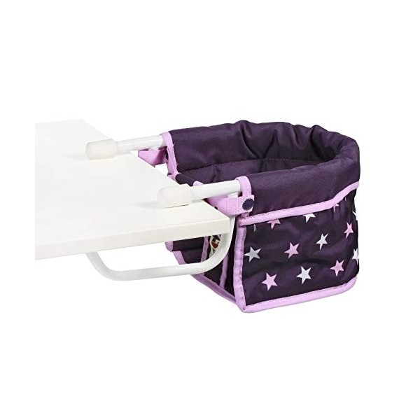 Bayer Chic 2000-Siège de Table pour poupée jusquà 60 cm, 735 71, Stars Violet