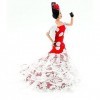 Folk Artesanía Poupée Porcelaine Flamenca andalouse 18 cm Robe à Pois avec Queue BR