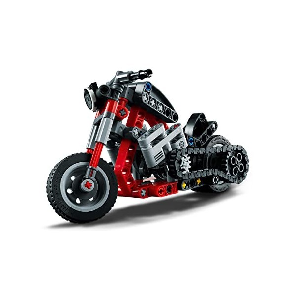 LEGO 42132 Technic La Moto, Jouet de Construction de Véhicules, Maquette 2 en 1 à Construire, Idée de Cadeau, pour Garçons et