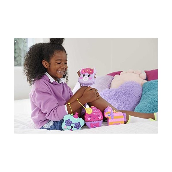 Polly Pocket Mini-Univers Coffret Aventures Du Lama Avec 2 Mini-Figurines Et 13 Accessoires, Jouets De Voyage, Jouet Enfant, 