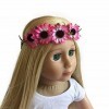 The New York Doll Collection 18 Pouces / 46 cm Poupée Bandeau - Couronne de Tournesol Rose Floral - Accessoires Cheveux pour 