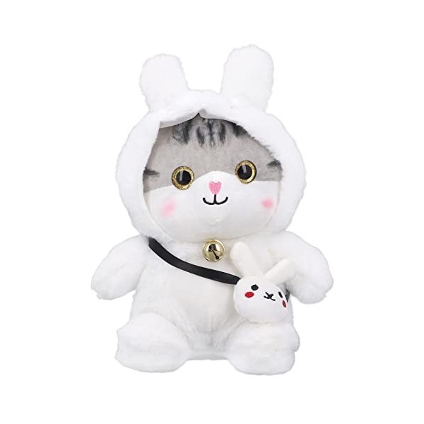 Mokernali Belle Poupée De Chat en Peluche, Peluche Douce Et Pelucheuse en Coton PP, Jouet en Peluche en Forme De Carton, Orei