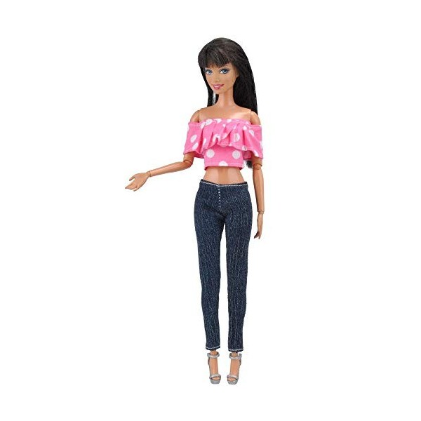 Uteruik Vêtements de poupée pour poupée de 30 cm – Tops pantalons tenues de costume accessoire de costume pour fille cadeau d