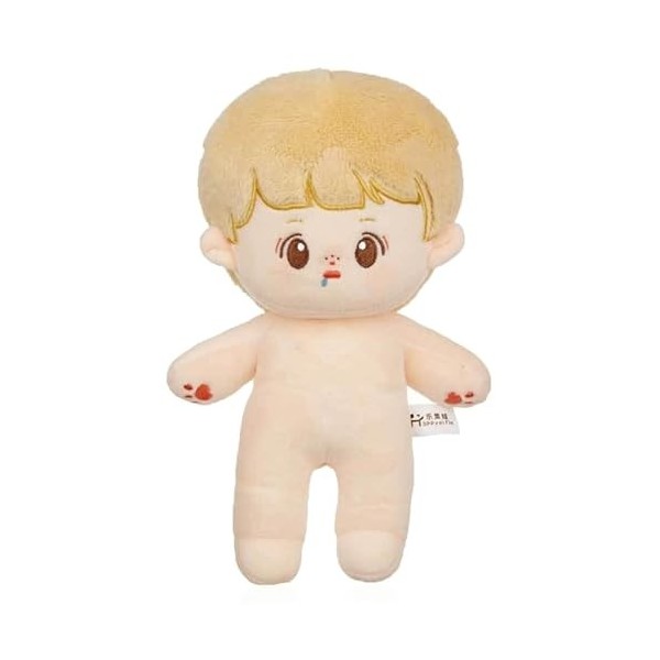 KieTeiiK Poupée en Peluche Lifelike-Reborns pour Enfants Poupée Nue 8 Pouces avec Cheveux Poupée Douce en Peluche Décoration 