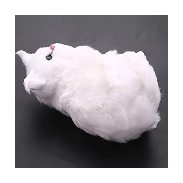 Vklopdsh Peluche réaliste douce en peluche blanche chat persan jouet chat poupée décoration de table enfants filles