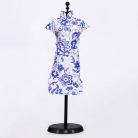 Toyvian 3 Pièces Robe Cheongsam De Poupée Robe Traditionnelle Asiatique Mini Robe De Bal Chinoise Cheongsam Vêtements De Poup
