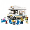 LEGO 60283 City Le Camping-Car de Vacances, Jouet de Construction, Caravane, Minifigurines Bébé, Cadeau de Vacances, pour Enf