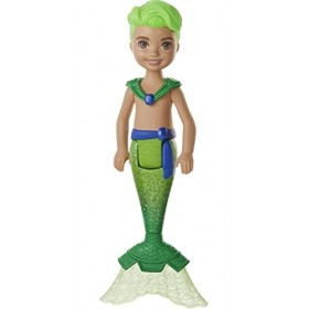 Barbie Dreamtopia Chelsea Merboy Doll, 6.5-inch, Green