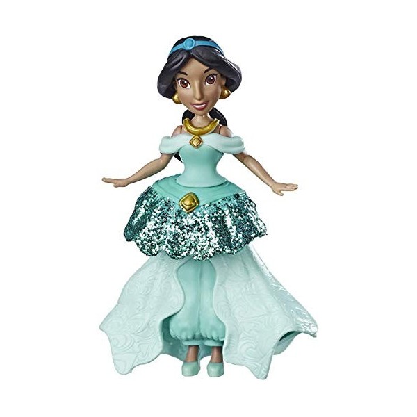 Hasbro - Dinsey Princesse - Royal Clips - E3089 - Poupée Jasmine Aladdin + Jupe à Clips - 10 cm - Neuf