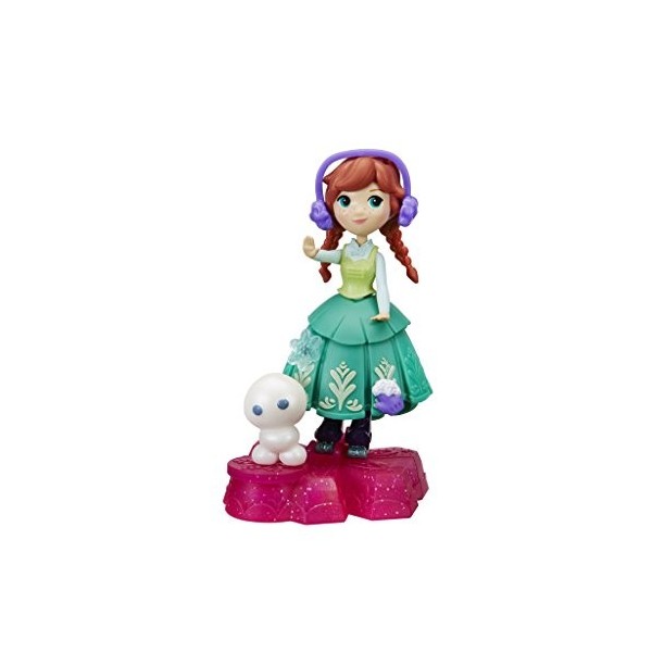 Hasbro Mini Poupée La Reine des Neiges Frozen Disney Little Kingdom : Roule à Toute Vitesse Anna
