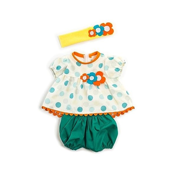 Miniland- Conjunto CALOR Blusa 40CM Robe pour poupées de 40 cm, 31562, Citronier, 38-40 Cm