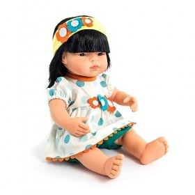 Miniland- Conjunto CALOR Blusa 40CM Robe pour poupées de 40 cm, 31562, Citronier, 38-40 Cm