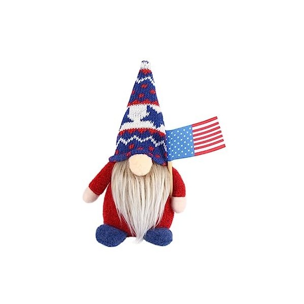 Abaodam 1Pc Poupée sans Visage GNOME Figurine Statue Président Élection Décoration GNOME Vacances Gnomes Fête Drapeau América