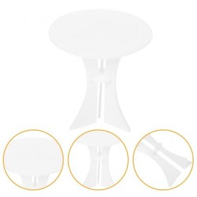 PRETYZOOM 1:12 Table Ronde Miniature en Acrylique pour Maison De Poupée Table Dappoint Meuble Dappoint Modèle De Table À Th