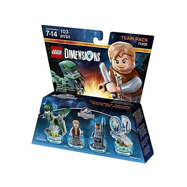 Figurine Lego Dimensions - Owen & Trooper - Jurassic World : Pack Equipe