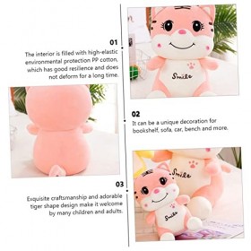 SAFIGLE 1Pc Rose Souriant Tigre Zodiaque Poupée Noël Poupée Ornements Figurine Jouet Nouvel an Cadeau Nouvel an Fête Décorati