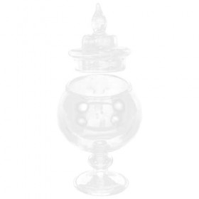 Happyyami 1:12 Pot De Bonbons Miniature pour Maison De Poupée Mini Pot Dapothicaire en Verre Modèle De Plat De Bonbons Jouet