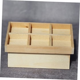 ibasenice 1Pc Enfants Jouets en Bois Mini Jouet Enfants Mini Jouets 1 12 Échelle Stand DÉpicerie Maison De Poupée Stand De M