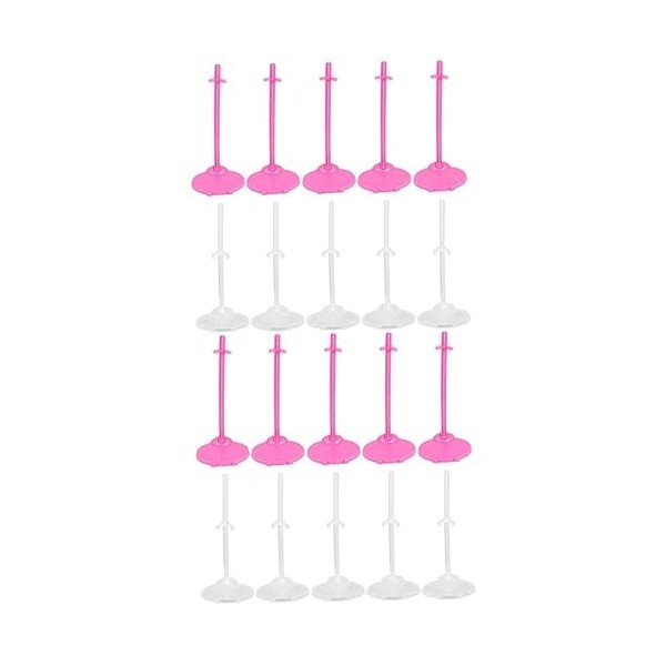 ibasenice 20 Pièces Poupées Miniatures Mini Jouet Miniatures Fille Jouet Figure Support De Poupée Jouet De Poupée Support Fix
