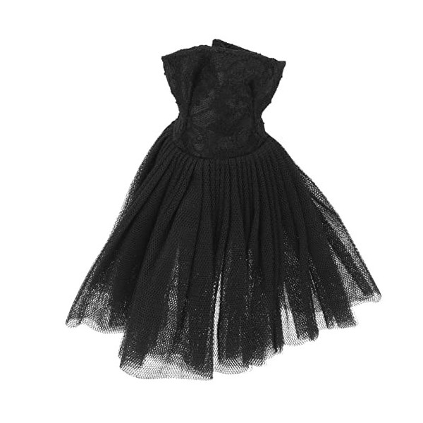 Toyvian Jupe en Tulle Filles Tenue De Ballet De Poupée Filles Tutu Robes Costume De Poupée en Tissu Tutu De Cygne Noir Tenue 