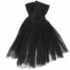 Toyvian Jupe en Tulle Filles Tenue De Ballet De Poupée Filles Tutu Robes Costume De Poupée en Tissu Tutu De Cygne Noir Tenue 