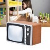 MOUMOUTEN Meubles De Maison De Poupée, Scènes De Télévision Modèle TV, Télévision avec Télécommande Mini Modèle Jouet Maison 