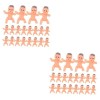 Amosfun 60 Pcs Ange Poupée Poupée Mini Décor Bébés Poupées Miniatures Baby Shower Gâteau Topper Petits Bébés en Plastique Min