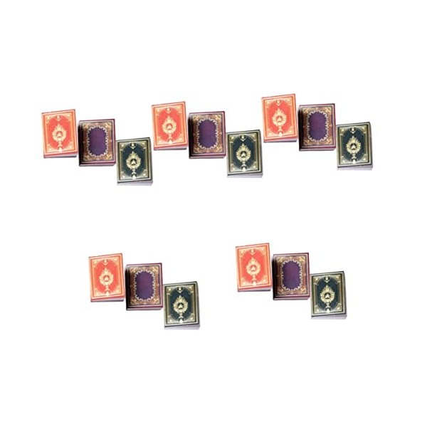 Toyvian 9 Pièces Mini Livre Fournitures De Maison De Poupée Bricolage Modèle De Mini Livre Livre Artificiel Livres Miniatures