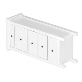 Syrisora ​​1:12 échelle Maison de Poupée Commode en Bois Miniature Blanc Chambre Meubles Maison de Poupée Décoration