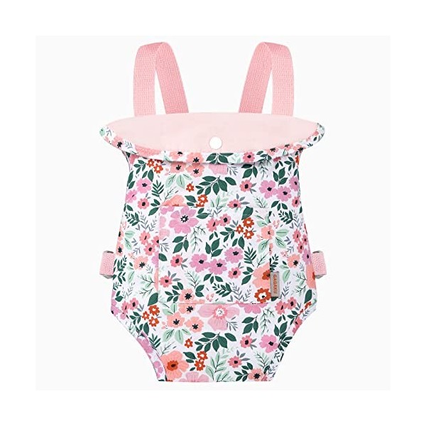 GAGAKU Porte-Poupée Accessoires de Poupée Porte-Jouet en Peluche pour Poupées - Rose - Feuilles