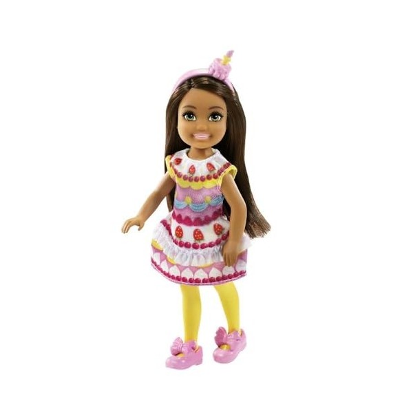 Mattel - Barbie Club Chelsea, Cake Dress-Up Costume Doll with Pet