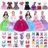 26 Vêtements Poupée Compatible avec Barbie, 10 Chaussures+10 Robe+3 Ensemble de Bikini+3 Vêtements Formels dans lordre Aléat